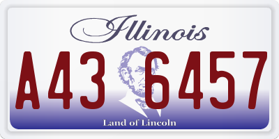 IL license plate A436457