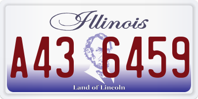 IL license plate A436459