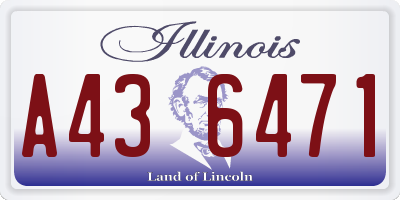 IL license plate A436471