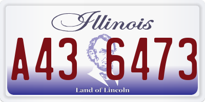 IL license plate A436473