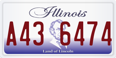 IL license plate A436474