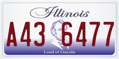 IL license plate A436477