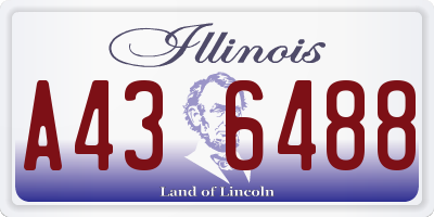 IL license plate A436488