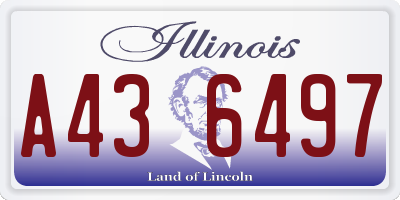 IL license plate A436497