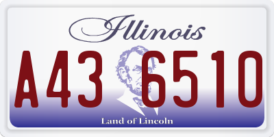 IL license plate A436510