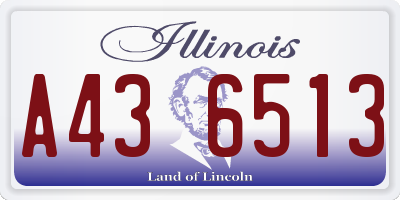 IL license plate A436513