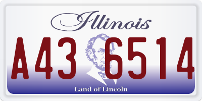 IL license plate A436514