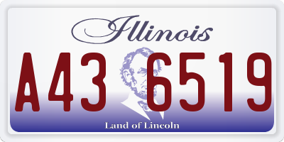IL license plate A436519