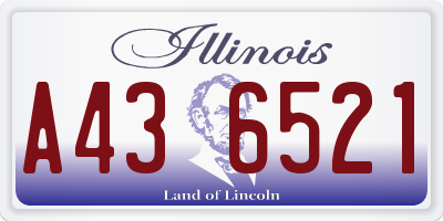 IL license plate A436521
