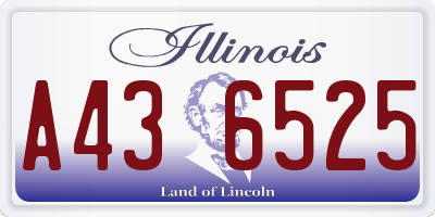 IL license plate A436525