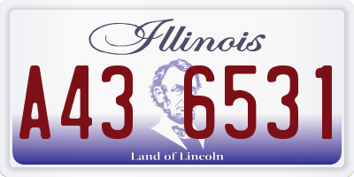 IL license plate A436531