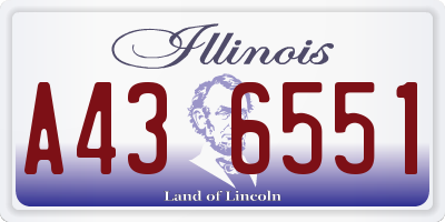 IL license plate A436551