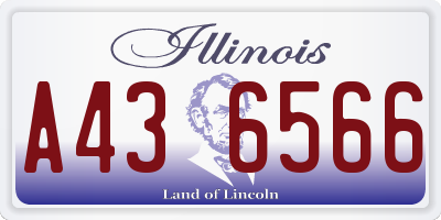 IL license plate A436566