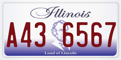 IL license plate A436567