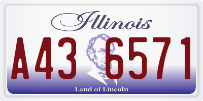 IL license plate A436571