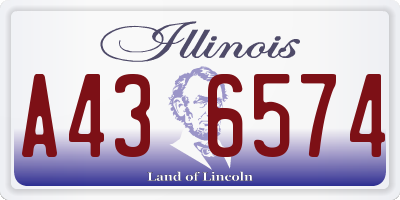 IL license plate A436574