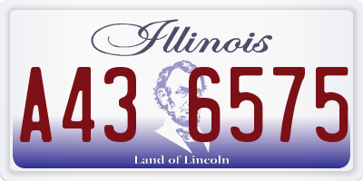 IL license plate A436575