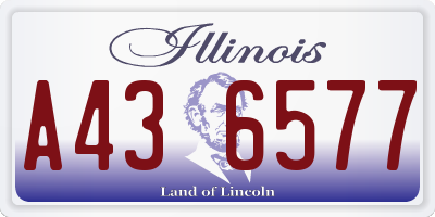 IL license plate A436577