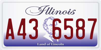 IL license plate A436587