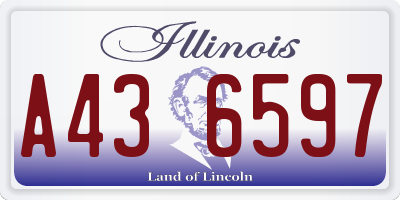 IL license plate A436597