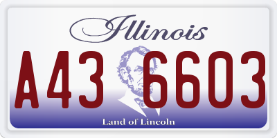IL license plate A436603