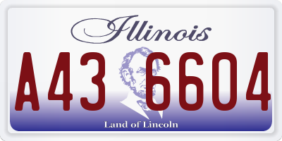IL license plate A436604