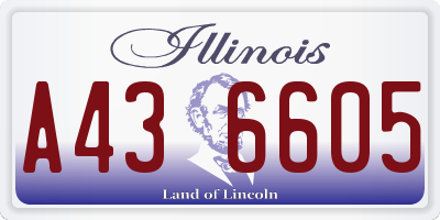 IL license plate A436605