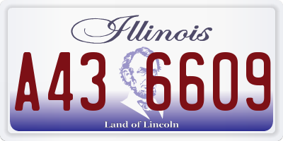 IL license plate A436609