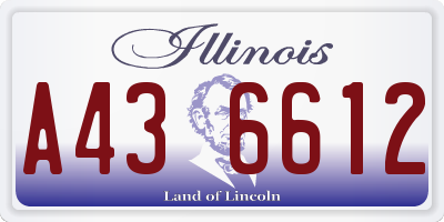 IL license plate A436612