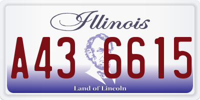IL license plate A436615