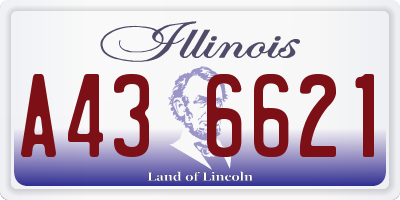 IL license plate A436621