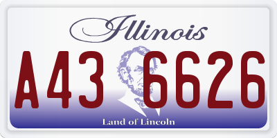 IL license plate A436626