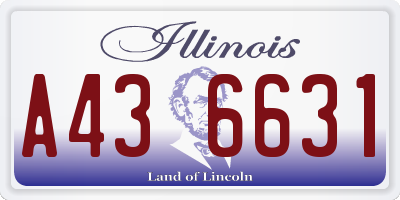 IL license plate A436631