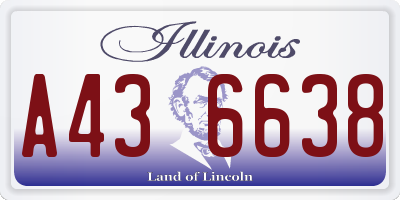 IL license plate A436638