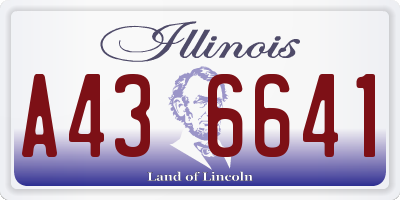 IL license plate A436641