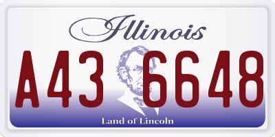 IL license plate A436648