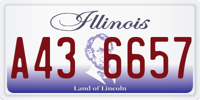 IL license plate A436657