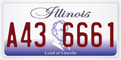 IL license plate A436661