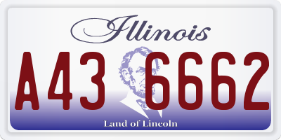 IL license plate A436662
