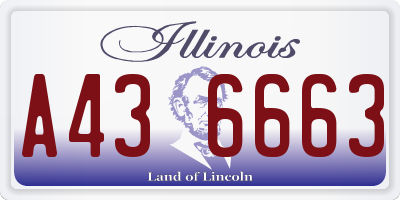 IL license plate A436663