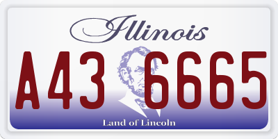 IL license plate A436665
