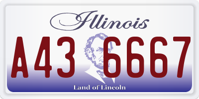 IL license plate A436667