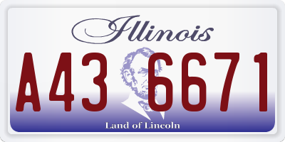 IL license plate A436671