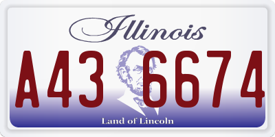 IL license plate A436674