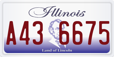 IL license plate A436675
