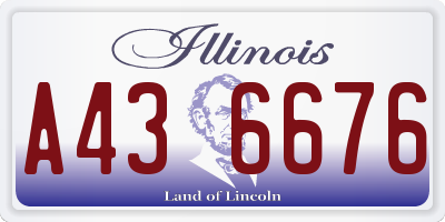 IL license plate A436676