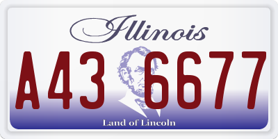 IL license plate A436677