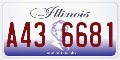 IL license plate A436681