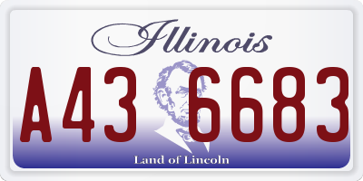 IL license plate A436683