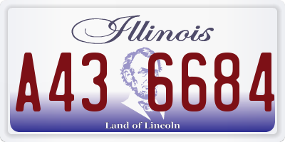 IL license plate A436684